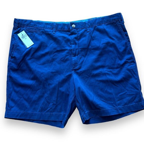 Polo Ralph Lauren Chino Shorts Classic Fit Flat Front Newport Navy Size 46 B NWT - Picture 1 of 15
